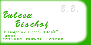 bulcsu bischof business card